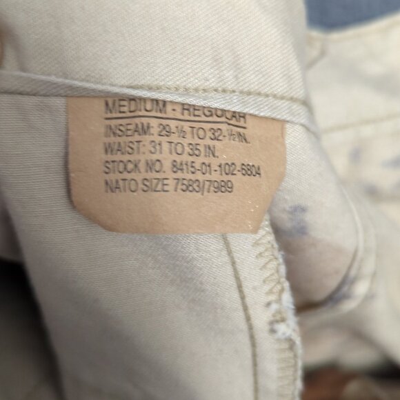 Vintage Military Pants Men's Medium Regular Chocolate Chip Desert Camo Cargo 90s - Picture 11 of 13